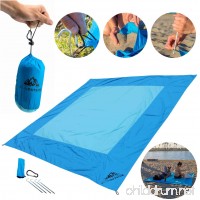 Beach Blanket with Travel Case - 7x7 Feet  as Large as a King Size Bed  yet Not Too Big for a Crowded Summer Beach - Compacts into a Small 4x7 inch bag - Sand Resistant  Wind Proof  Quick-Dry - B073G3P1PK