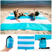 Extra Large Beach Blanket Sand-Proof - 10’ x 8’ Oversized Beach Mat - Unique Cabana Style Striped Novelty Beach Blanket - Sand Resistant Beach Blanket - B072148X2Z