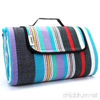 Extra Large Picnic Blanket Waterproof 79" x 79" with Tote  Camping Mat Striped Ground Sheet for Summer Beach Hiking Grass Travel Outdoor Blanket - B07DZJQSLY