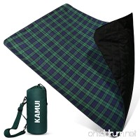 KAMUI Outdoor Picnic Beach Fleece Blanket - Machine Washable Ground Cover Blanket  Waterproof Backing  and Windproof with Portable Shoulder/Hand Strap Great for Stadium  Festival  Picnic  Beach - B0777F7H1G