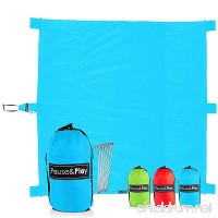 Pause&Play Oversized 10’x9’ Outdoor Blanket – 40% Larger vs Other Mats – Superior Quality  Water Resistant & Sand Proof Throw For Picnic  Camping  Beach  Festival – Accessories Included - B078KGC6FK