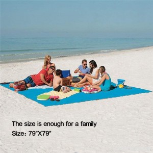 Sand Free Beach Mat-Outdoor Sand Proof Beach Blanket Waterproof Picnic Mat For Travel Camping Hiking 79X79 - B07CKTPSW8