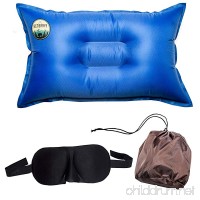 Camping Self-Inflating Pillow and Eye Sleeping Mask - Exclusive Set - Compressible Inflatable Air Pillow Perfect for Traveling  Outdoor Trips and Camping by ActBrave - B075CBNPBF