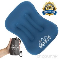 Genius Earth Inflatable Camping- Backpacking Pillow. Compressible  Portable Air Pillow for Head  Neck  Lumbar Comfort. Ultralight-Compact For Car  Beach  Travel  Hammock. Best for Women  Men and Kids - B075SJMFB5
