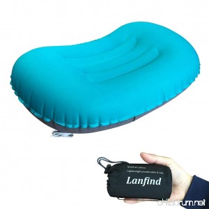 LANFIND Camping Pillow Hiking Inflatable Pillow Ultralight Backpacking Pillow for Travel for Neck & Lumbar Support - B07BRKY62K