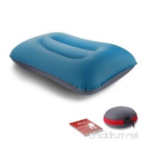 LX LERMX Inflatable Camping Pillow  Inflatable Travel Pillow for Hiking Outdoor Beach Backpacking Ultralight Compressible Compact Ergonomic for Neck & Lumbar - B075F3X55G