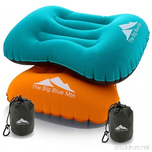 The Big Blue Mtn Camping Pillow Inflatable Backpacking Camp Hiking Ultralight Summit Gear - Beach Sea Travel Hammock Air Blow Up Portable Sleeping Pillows - B0788HTNDC