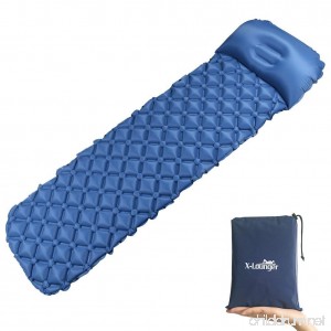 Ultralight Sleeping Pad with Innovation Buckle Design Built-in Pillow Inflatable Camping Pad Mat Long-lasting Waterproof Suitable for Camp Sleeping Bag Hammock Tent Perfect for Camping Picnic Hiking - B075WVSBHK