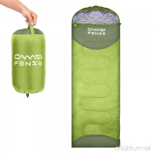 CampFENSE Sleeping Bag (Temperature Rating: 30℉-60℉) Lightweight + Portable Backpacking Outdoor Hiking Camping Tools Gear for Kids Youth Adult Men Women with Storage Bag - B06ZZSRT6W