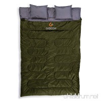 Gideon Extreme Waterproof Backpacking Double Sleeping Bag with 2 Pillows – Amazingly Lightweight  Compact  Comfortable & Warm – For Backpacking  Camping  etc. Double size or Convert into 2-Single Bags - B074WL1YWW