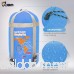 JBM Sleeping Bag with Compact Bag in 4 Seasons Multi Colors Blue Green Insulated Waterproof and Repellent Semi Rectangular Printed Pattern - B07FP3DPB9
