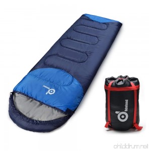 ODOLAND Cool Weather Waterproof Windproof Envelope Sleeping Bag with Compression Bag - Comfort Lightweight Portable Camping Gear for Outdoor Hiking Traveling and Survival - B01J2WGGUO