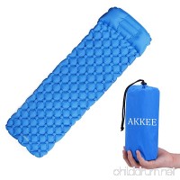 AKKEE Inflatable Sleeping Pad with Built-In Pillow Ultralight Air Camping Mat for Backpacking  Tent Picnic Outing  Traveling and Hiking  Inflating Camp Mattress Thermarest for Sleeping Bag Hammock - B07CXHGD3L