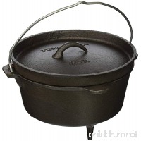 Texsport Cast Iron Dutch Oven with Legs  Lid  Dual Handles and Easy Lift Wire Handle. - B00019H602