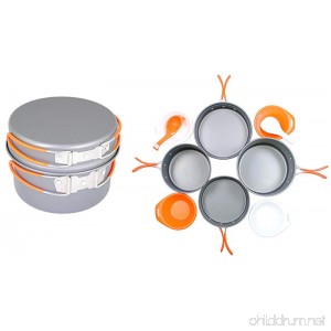 GasOne Anodizing Aluminum Cook Set (3-5 people) - Outdoor cooking/Hiking/Backpacking cookware - B0096CFNBE