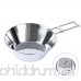 Meanhoo Stainless Steel Camping Hiking Cookware Cooking Picnic Portable Bowl With Folding Handle - B017JXR41S