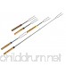 Marshmallow Roasting - Sticks Set of 5 - Telescopic 32 Long- Great for Roasting Marshmallows Smores and Hotdogs over Campfires and Firepits- Stainless Steel with Wooden Handle- Bonus Carrying Bag - B01AB47RO6