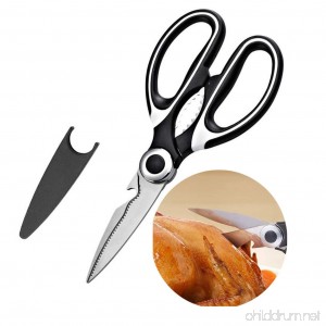 Multi Purpose Sharp Shears Lonni Heavy-duty Cooking Scissors with Opener On Top for Meat Chicken Turkey Poultry Fish Meat Vegetables Herbs BBQ and Daily Use - B07BGRLFW2