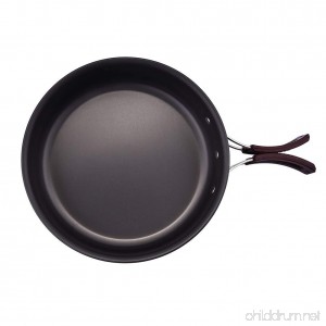 Outdoor Frying Pan with Folding Handle High Strength Oxidation Pot Camping Cooking Picnic Backpack Cookware - B071JDC18H