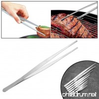 Ownsig 30cm Stainless Steel Tongs For Barbecue Food Tweezers Clip Applicable For BBQ Of Individuals Families Restaurant - B07DRF7DKQ