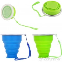 Angel Silicone Collapsible Travel Cup for Outdoor Camping and Hiking - 6.5oz/200ml Portable Expandable and with Lids - Reusable (2 Pack) - B07DNMYZG1