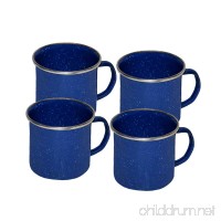 Grip Blue Enamel Coffee Cups (4 Pack) - B016QUB1VY