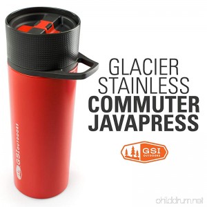GSI Outdoors - Glacier Stainless Commuter JavaPress French Press Coffee Mug Superior Backcountry Cookware Since 1985 - B00UTKLP3M