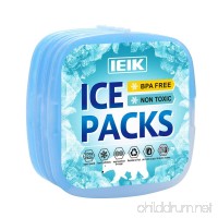 IEIK Cool Coolers Slim Long-Lasting Reusable Ice Packs for Lunch Boxes  Lunch Bags and Coolers(Set of 4) - B0773LGPN5