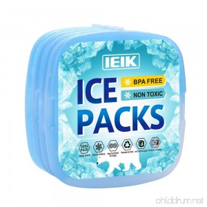 IEIK Cool Coolers Slim Long-Lasting Reusable Ice Packs for Lunch Boxes Lunch Bags and Coolers(Set of 4) - B0773LGPN5
