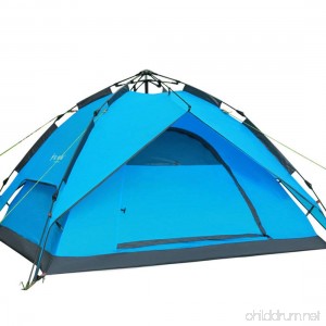 CHYIR Outdoor Camping Hydraulic Pressure Tent Rain Proof Double Layers Tent Blue - B07FBFB1B7