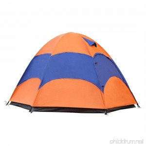 Outdoor camping tent Two-story/Hexagonal /Waterproof Camping Tent/Spring / Rainproof Tent - B07FX94BYQ