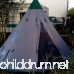 Teepee Tent 8 Person Deluxe Outdoor Large Recreational Camping Dome Tent Deep Green and Grey Dome Tent & E-Book - B07FB4SZYW