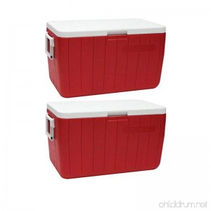 Coleman 48-Quart Performance 3-Day Heavy-Duty Cooler Red - 2 Cooler - B07F36GDFH