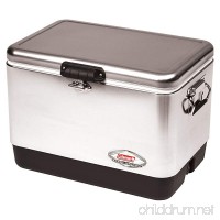 Coleman Steel-Belted Portable Cooler  54 Quart  Stainless Steel - B003K6W6JO