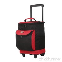 Cool Carry 2-Section 40-Cans Capacity Rolling Cooler with Thermal Insulation - B079CBZG3L