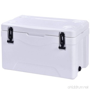 Giantex 40 Quart Heavy Duty Cooler Ice Chest Outdoor Insulated Cooler Fishing Hunting Sports White - B073M1D75Q