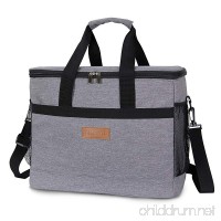 Lifewit 30L (50-Can) Soft Cooler Insulated Travel Cooler Bag Soft-Sided Cooling Bag for Beach/Picnic/Camping/BBQ Grey - B071HSRTJN