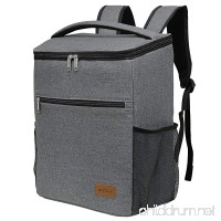Lifewit Insulated Cooler Backpack Cooler Bag  Soft Cooler Lunch Bag Soft-Sided Cooling Bag for Beach/Picnic/Camping/BBQ 24L Grey - B079K76V3P