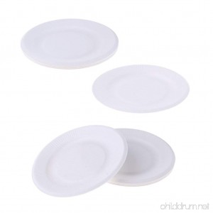 Baosity Pack of 20pcs 6'' and 7'' White Disposable Dishes Dinner Plates for Home Outdoor Picnic Barbecue - B07C4LKQL3