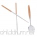 Dolity Portable Oak Wood Stainless Steel Soup Spoon Chopsticks Outdoor Tableware 22cm 19cm - B07C8224J4