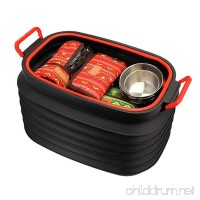 Car Organiser Fold Bucket with Lid Retractable Storage Container Multi-purpose - B07DLQ4WN6