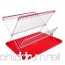 Flameer Adjustable Folding Kitchen Dish Rack Dish Drainer Collapsible Dish Draining Rack Folding Support with Anti-slip Tray - B07DTH4TWK