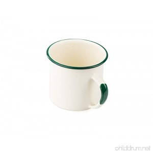 GSI Outdoors Deluxe Green Rimmed Enamelware 12 Ounce Cup - B01N2L7Q2O