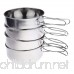 MonkeyJack 4pcs 500/700ml 304 Stainless Steel Camping Bowl with Folding Handle & Mesh Bag Outdoor Picnic Travel Fishing - B078KTGT3L