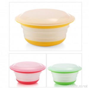SODIAL Kitchen silicone cooking gadget folding bowl 3 pieces - B07FB6C6P9