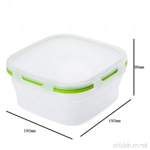 Travel Box Outdoor Silicone Collapsible Box Camping Bowl Food-grade Bowl With Lids Bpa-free - B07B93HPD8