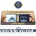 Adventure Enamel Camping Mug - 2 Pack LARGE 16oz of Love Morning Coffee Mug - (455ml) Tin Cup Campfire Mug For Outdoors Breakfast Wanderlust Travel Cup For The Happy Camper! - B075VYX5V3