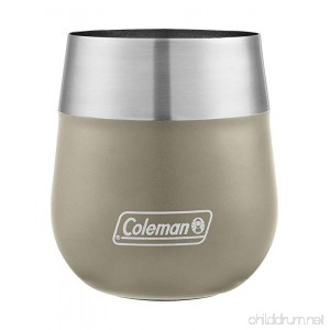 Coleman Claret Insulated Stainless Steel Wine Glass Sandstone 13 oz. - B07DN889P6