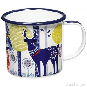 Folklore Enamel Camping Coffee Mug Day Design White (14 Ounces) - B00NNYCP7Q