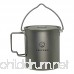 Valtcan 750ml Titanium Pot Backpacking Camping Open Fire Mug Cup with Lid and Stuff Sack - B07757B431